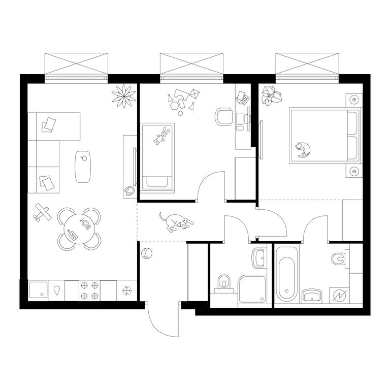 2-BD Apartment Sale, 56.6 sq. m. at Michurinskiy Park, Ozyornaya Street, 44А, Moscow, Russia #1 2-BD Apartment Sale, 56.6 sq. m. at Michurinskiy Park, Ozyornaya Street, 44А, Moscow, Russia #1