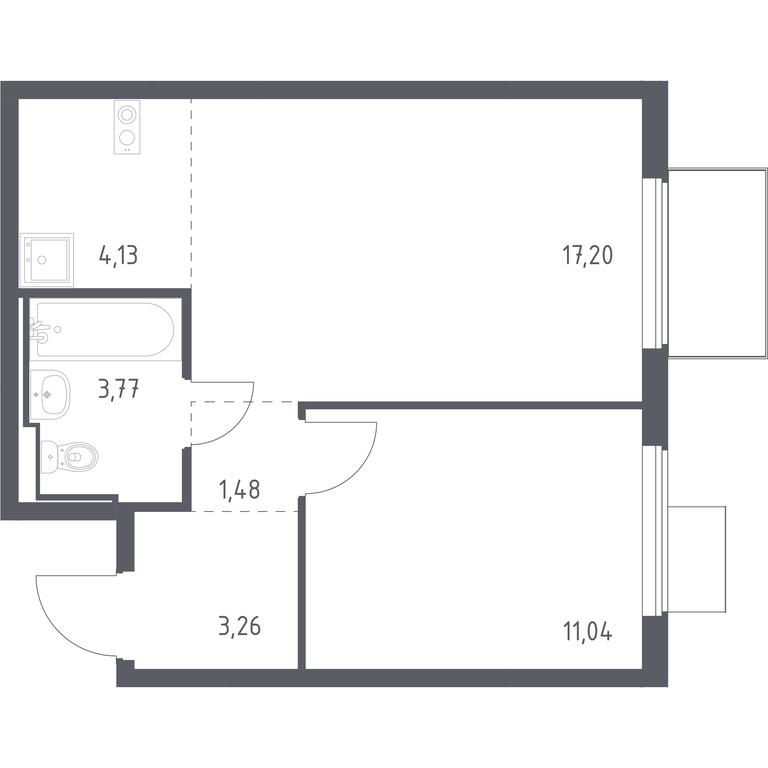 Apartment Sale, 40.88 sq. m. at Gorki Park, Shkolnaya ulitsa, 2, derevnya Korobovo, Leninskiy City District, Moscow Region, Russia #1 Apartment Sale, 40.88 sq. m. at Gorki Park, Shkolnaya ulitsa, 2, derevnya Korobovo, Leninskiy City District, Moscow Region, Russia #1