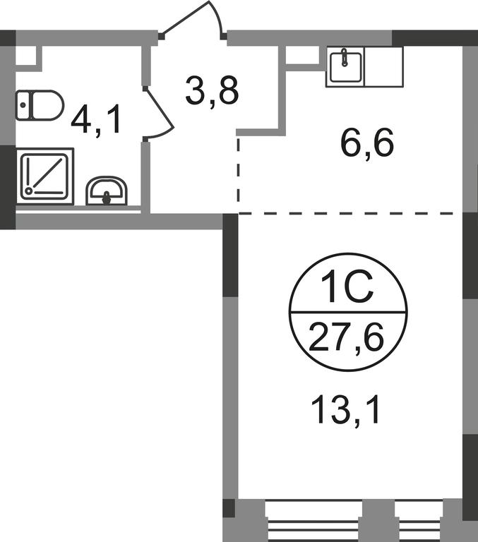 Apartment Sale, 27.6 sq. m. at Pervyi Moskovskiy, ulitsa Bianki, 1, Moskovskiy, Moscow, Russia #1 Apartment Sale, 27.6 sq. m. at Pervyi Moskovskiy, ulitsa Bianki, 1, Moskovskiy, Moscow, Russia #1