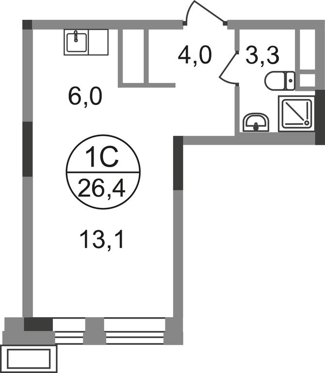 Apartment Sale, 26.4 sq. m. at Pervyi Moskovskiy, ulitsa Bianki, 1, Moskovskiy, Moscow, Russia #1 Apartment Sale, 26.4 sq. m. at Pervyi Moskovskiy, ulitsa Bianki, 1, Moskovskiy, Moscow, Russia #1