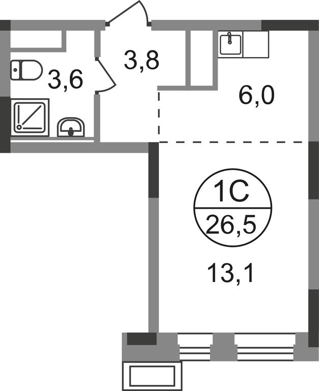 Apartment Sale, 26.5 sq. m. at Pervyi Moskovskiy, ulitsa Bianki, 1, Moskovskiy, Moscow, Russia #1 Apartment Sale, 26.5 sq. m. at Pervyi Moskovskiy, ulitsa Bianki, 1, Moskovskiy, Moscow, Russia #1
