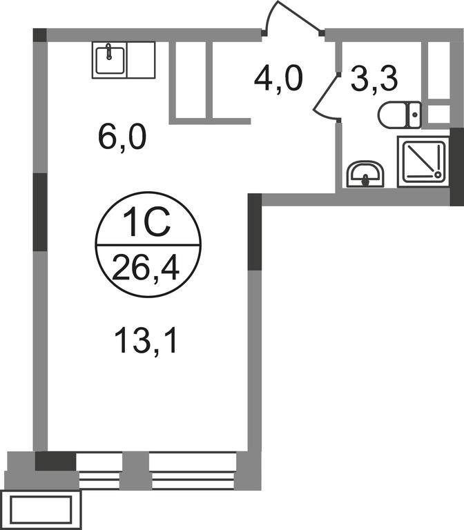Apartment Sale, 26.4 sq. m. at Pervyi Moskovskiy, ulitsa Bianki, 1, Moskovskiy, Moscow, Russia #1 Apartment Sale, 26.4 sq. m. at Pervyi Moskovskiy, ulitsa Bianki, 1, Moskovskiy, Moscow, Russia #1