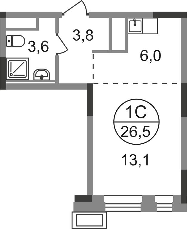 Apartment Sale, 26.5 sq. m. at Pervyi Moskovskiy, ulitsa Bianki, 1, Moskovskiy, Moscow, Russia #1 Apartment Sale, 26.5 sq. m. at Pervyi Moskovskiy, ulitsa Bianki, 1, Moskovskiy, Moscow, Russia #1