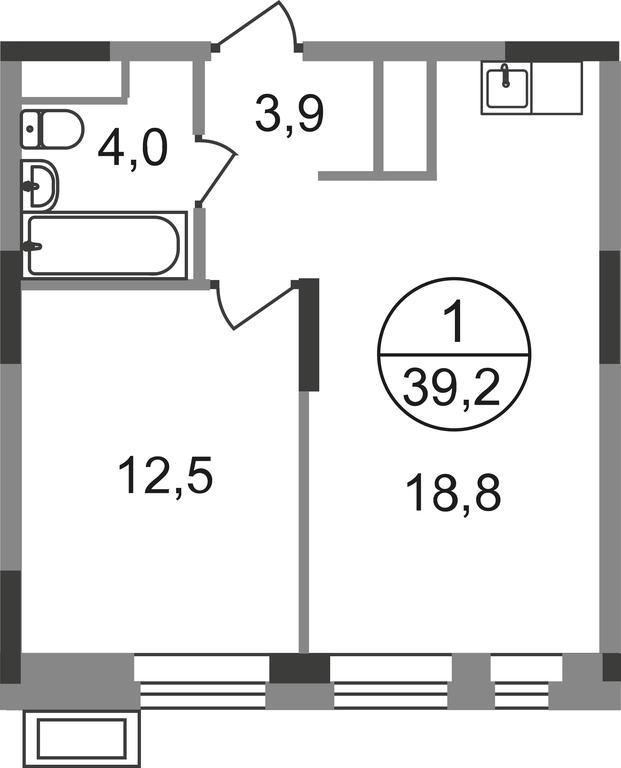 Apartment Sale, 39.2 sq. m. at Pervyi Moskovskiy, ulitsa Bianki, 1, Moskovskiy, Moscow, Russia #1 Apartment Sale, 39.2 sq. m. at Pervyi Moskovskiy, ulitsa Bianki, 1, Moskovskiy, Moscow, Russia #1
