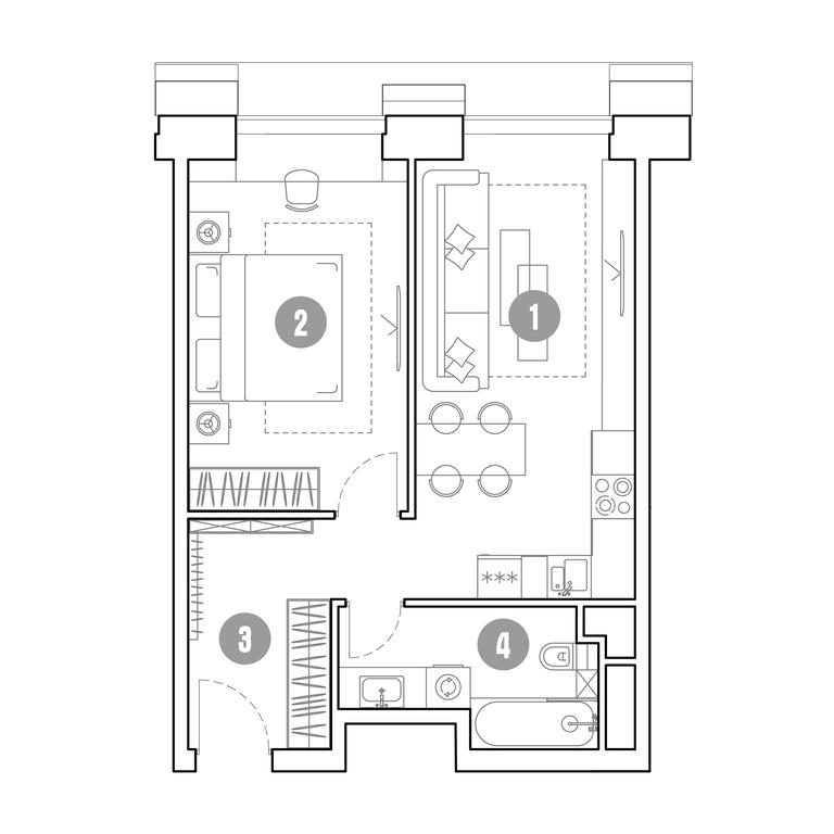 1-BD Apartment Sale, 47.2平方米 at Mirapolis, Mira Avenue, 222Ас9, Moscow, Russia #1 1-BD Apartment Sale, 47.2平方米 at Mirapolis, Mira Avenue, 222Ас9, Moscow, Russia #1