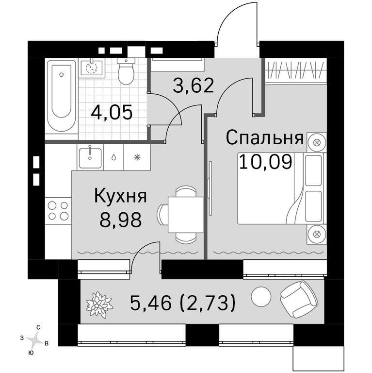 1-BD Apartment Sale, 29.47平方米 at Zhavoronki Club, zhiloy kompleks Akkord Smart-kvartal, Mitkino Village, Odintsovskiy City District, Moscow Region, Russia #1 1-BD Apartment Sale, 29.47平方米 at Zhavoronki Club, zhiloy kompleks Akkord Smart-kvartal, Mitkino Village, Odintsovskiy City District, Moscow Region, Russia #1