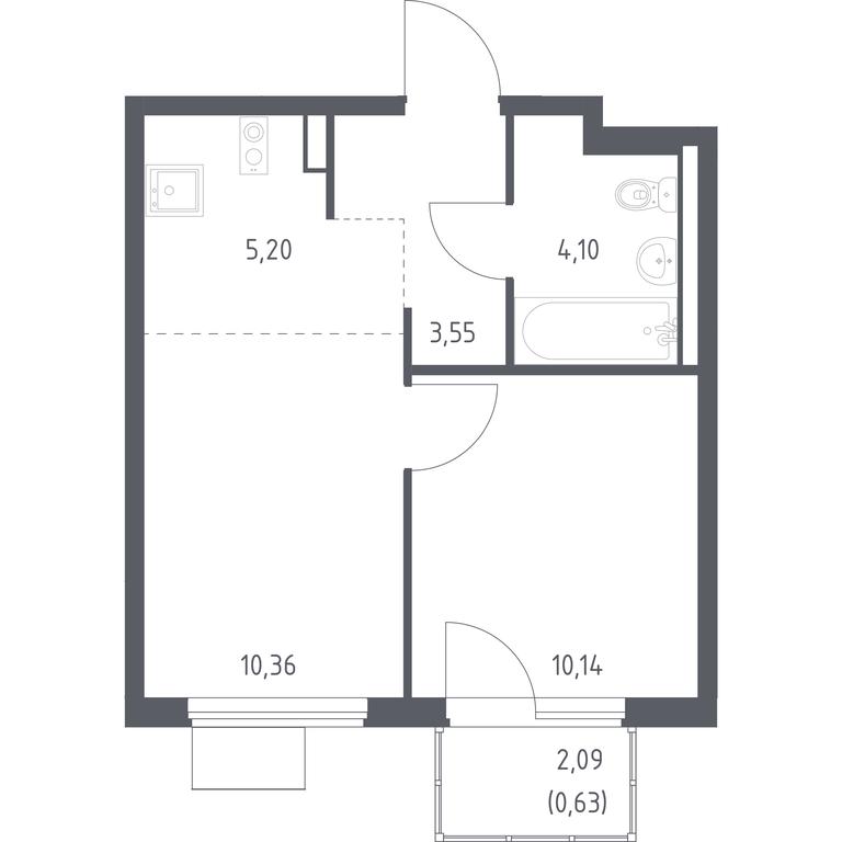 Apartment Sale, 33.98 sq. m. at Gorki Park, Shkolnaya ulitsa, 2, derevnya Korobovo, Leninskiy City District, Moscow Region, Russia #1 Apartment Sale, 33.98 sq. m. at Gorki Park, Shkolnaya ulitsa, 2, derevnya Korobovo, Leninskiy City District, Moscow Region, Russia #1