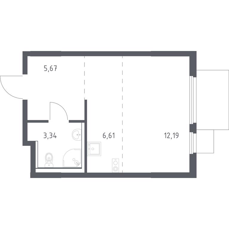 Apartment Sale, 27.81平方米 at Prigorod Lesnoe, Molodyozhny bulvar, 6, derevnya Misaylovo, Leninskiy City District, Moscow Region, Russia #1 Apartment Sale, 27.81平方米 at Prigorod Lesnoe, Molodyozhny bulvar, 6, derevnya Misaylovo, Leninskiy City District, Moscow Region, Russia #1