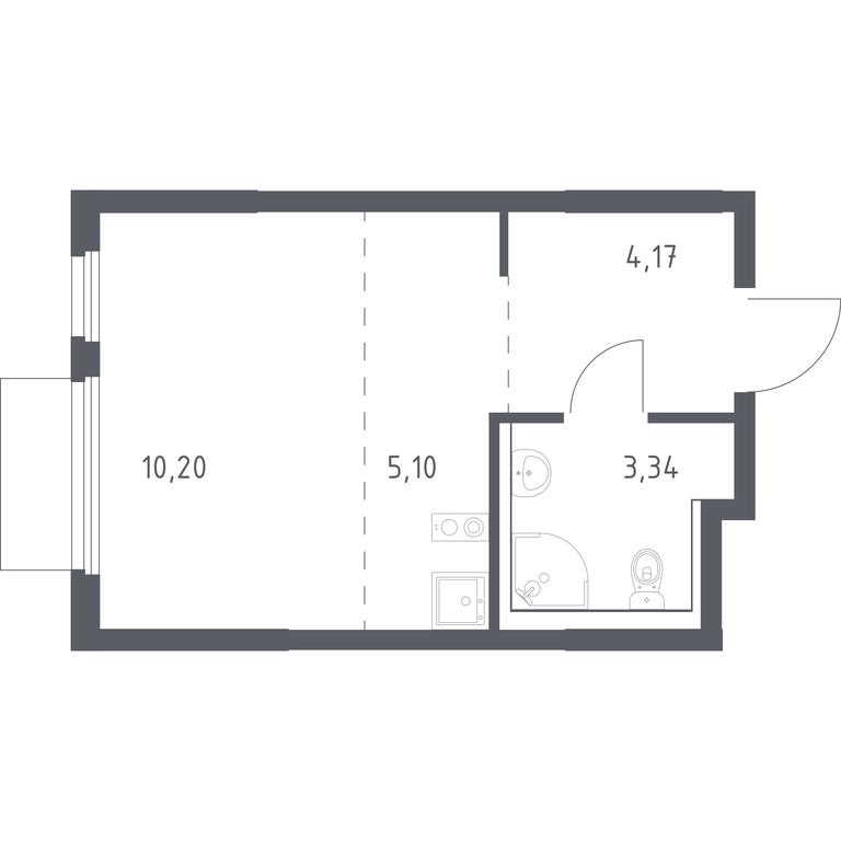 Apartment Sale, 22.81平方米 at Prigorod Lesnoe, Molodyozhny bulvar, 6, derevnya Misaylovo, Leninskiy City District, Moscow Region, Russia #1 Apartment Sale, 22.81平方米 at Prigorod Lesnoe, Molodyozhny bulvar, 6, derevnya Misaylovo, Leninskiy City District, Moscow Region, Russia #1