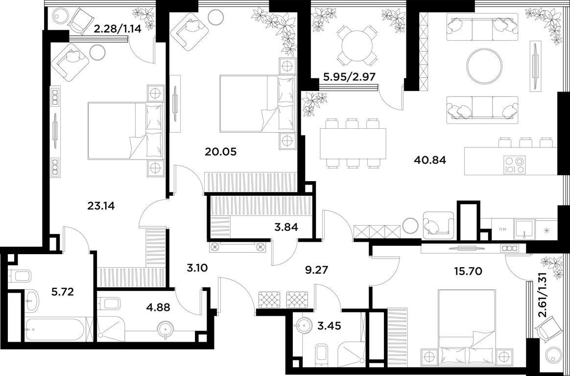 2-BD Apartment Sale, 135.4平方米 at Alia, Lyotnaya Street, 95Бк2, Moscow, Russia #1 2-BD Apartment Sale, 135.4平方米 at Alia, Lyotnaya Street, 95Бк2, Moscow, Russia #1