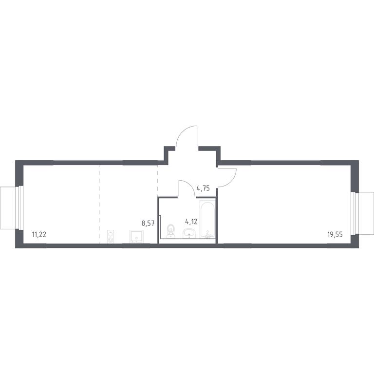 Apartment Sale, 48.21 sq. m. at Mytishchi Park, Silikatnaya ulitsa, 41к3, Mytischi, Moscow Region, Russia #1 Apartment Sale, 48.21 sq. m. at Mytishchi Park, Silikatnaya ulitsa, 41к3, Mytischi, Moscow Region, Russia #1