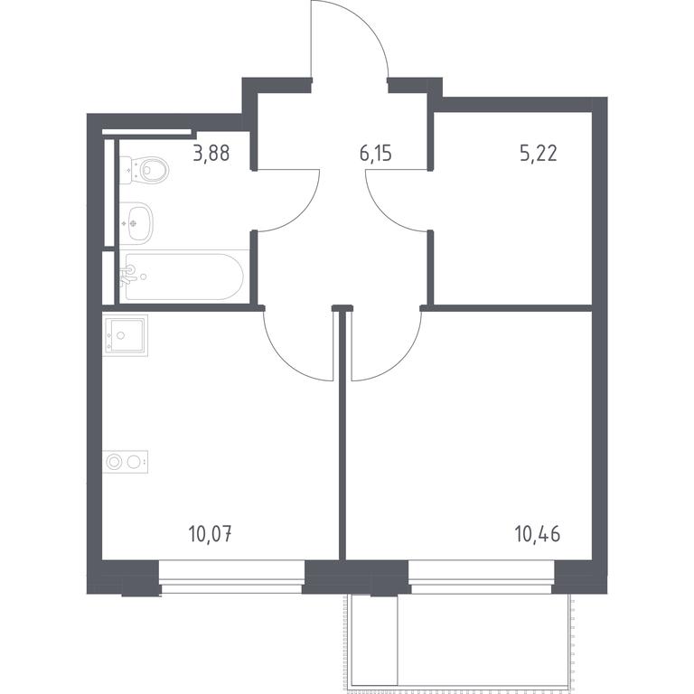 Apartment Sale, 35.78 sq. m. at Pribrezhnyi Park, Pribrezhniy Park Residential Complex, Village of Yam, Domodedovo City District, Moscow Region, Russia #1 Apartment Sale, 35.78 sq. m. at Pribrezhnyi Park, Pribrezhniy Park Residential Complex, Village of Yam, Domodedovo City District, Moscow Region, Russia #1