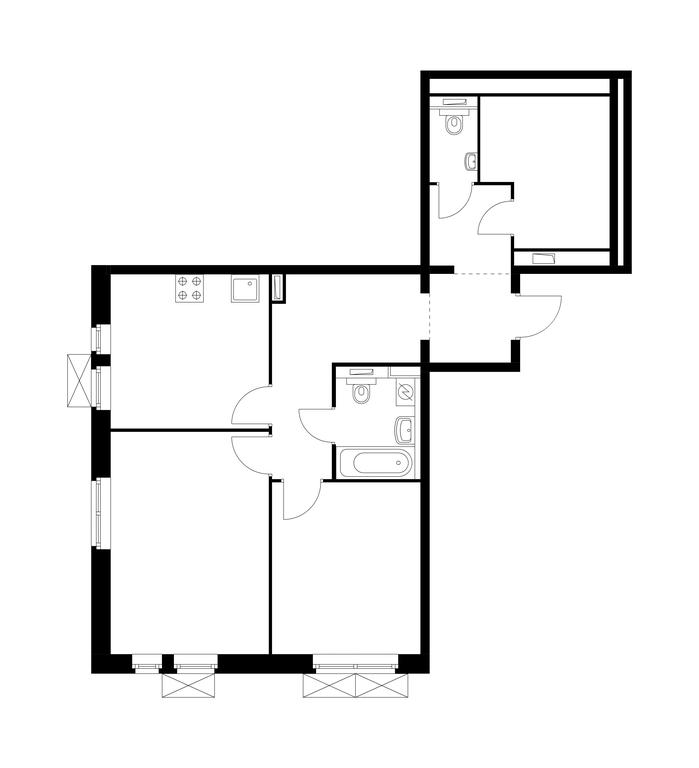 2-BD Apartment Sale, 67.3 sq. m. at Salarevo Park, Salaryevskaya Street, 8к1, Moskovskiy Settlement, Moscow, Russia #1 2-BD Apartment Sale, 67.3 sq. m. at Salarevo Park, Salaryevskaya Street, 8к1, Moskovskiy Settlement, Moscow, Russia #1