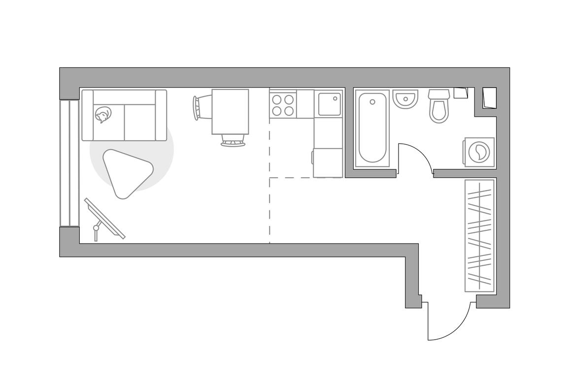 Apartment Sale, 29.58 sq. m. at Triniti 3, Dmitrovskoye Highway, 75к4, Moscow, Russia #1 Apartment Sale, 29.58 sq. m. at Triniti 3, Dmitrovskoye Highway, 75к4, Moscow, Russia #1