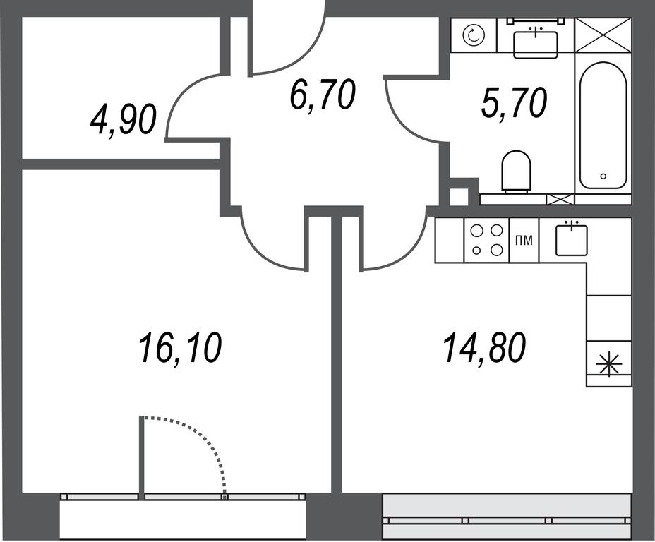 1-BD Apartment Sale, 48.1 sq. m. at AFI Park Voroncovskiy, Akademika Chelomeya Street, 7Ас2, Moscow, Russia #2
