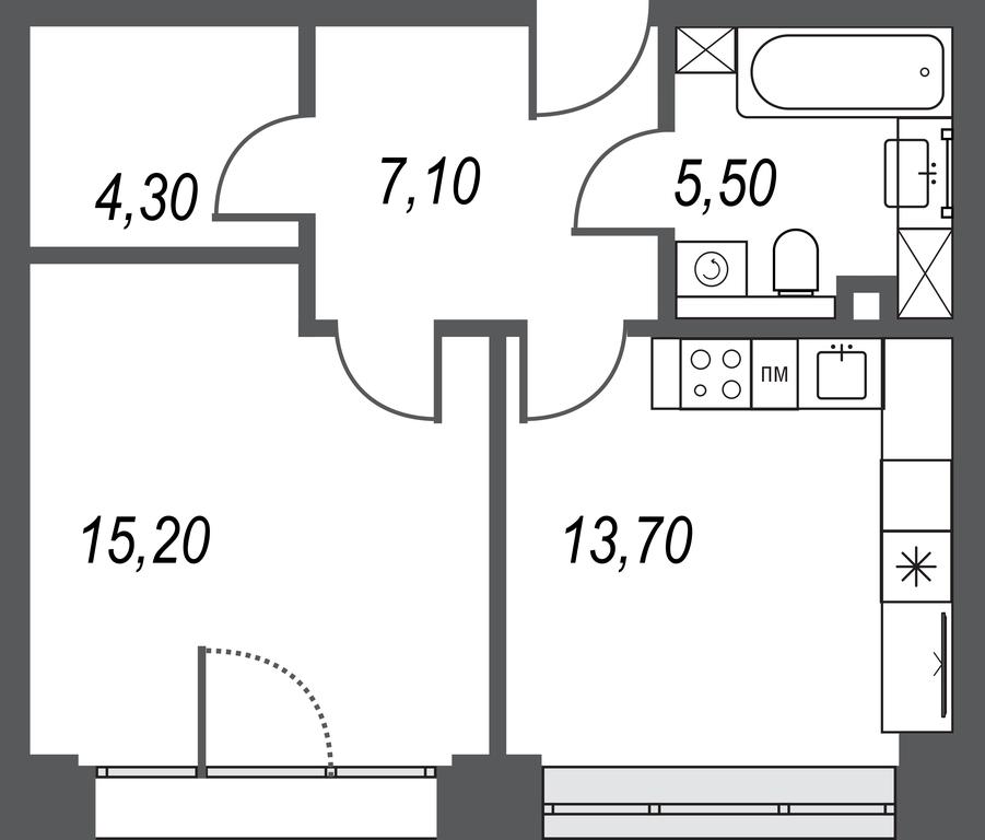 1-BD Apartment Sale, 45.8 sq. m. at AFI Park Voroncovskiy, Akademika Chelomeya Street, 7Ас2, Moscow, Russia #2
