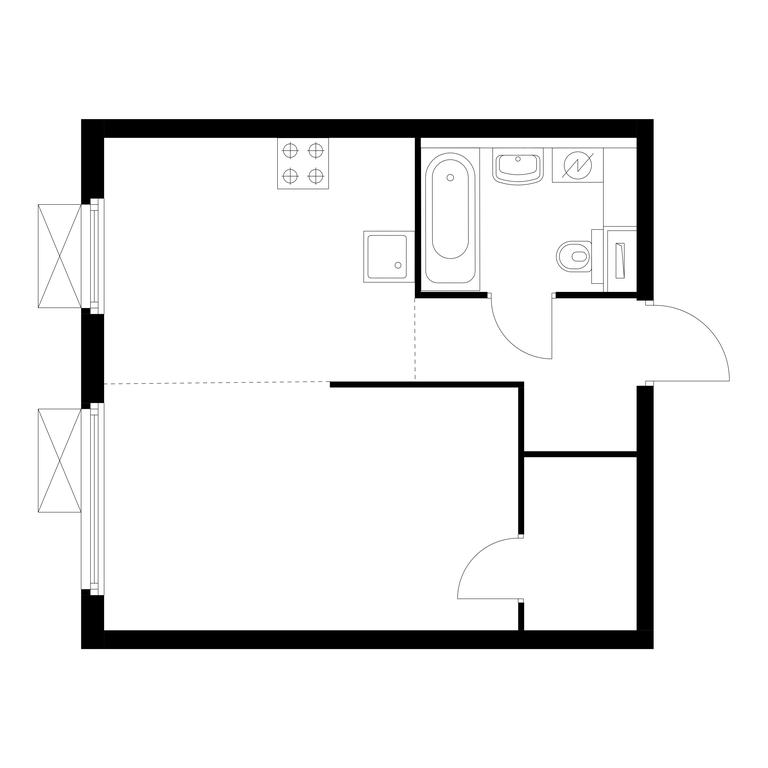 1-BD Apartment Sale, 34 sq. m. at Matveevskiy Park, Ochakovskoye Highway, вл3с11, Moscow, Russia #1