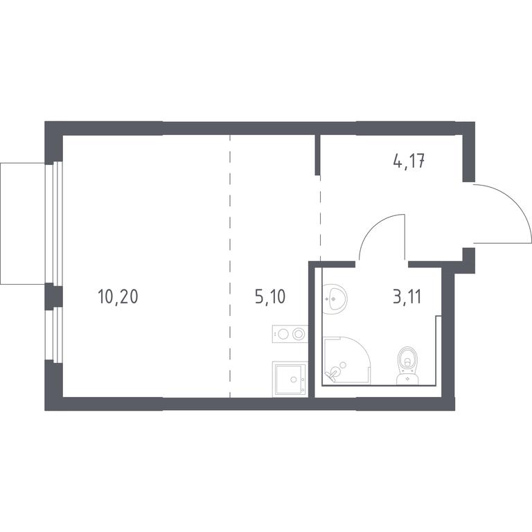 Apartment Sale, 22.58 sq. m. at Prigorod Lesnoe, Molodyozhny bulvar, 6, derevnya Misaylovo, Leninskiy City District, Moscow Region, Russia #1 Apartment Sale, 22.58 sq. m. at Prigorod Lesnoe, Molodyozhny bulvar, 6, derevnya Misaylovo, Leninskiy City District, Moscow Region, Russia #1
