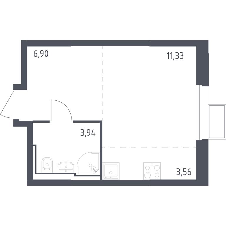 Apartment Sale, 25.63 sq. m. at Kvartal Strogino, zhiloy kompleks Kvartal Strogino, Krasnogorsk, Moscow Region, Russia #1