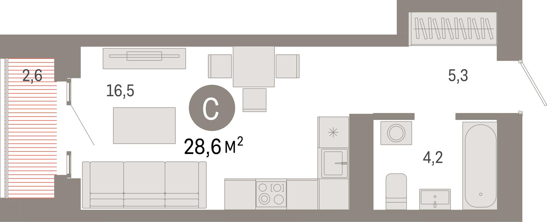 Apartment Sale, 28.6 sq. m. at Kvartal Metronom, Tagilskaya Street, Moscow, Russia #1