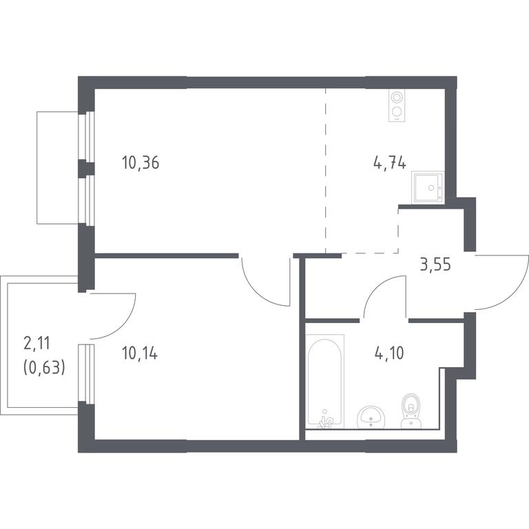 Apartment Sale, 33.52 sq. m. at Prigorod Lesnoe, Molodyozhny bulvar, 6, derevnya Misaylovo, Leninskiy City District, Moscow Region, Russia #1 Apartment Sale, 33.52 sq. m. at Prigorod Lesnoe, Molodyozhny bulvar, 6, derevnya Misaylovo, Leninskiy City District, Moscow Region, Russia #1