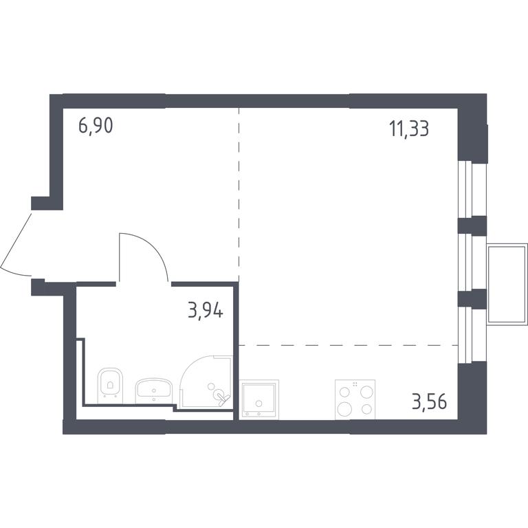 Apartment Sale, 25.63平方米 at Kvartal Strogino, zhiloy kompleks Kvartal Strogino, Krasnogorsk, Moscow Region, Russia #1 Apartment Sale, 25.63平方米 at Kvartal Strogino, zhiloy kompleks Kvartal Strogino, Krasnogorsk, Moscow Region, Russia #1