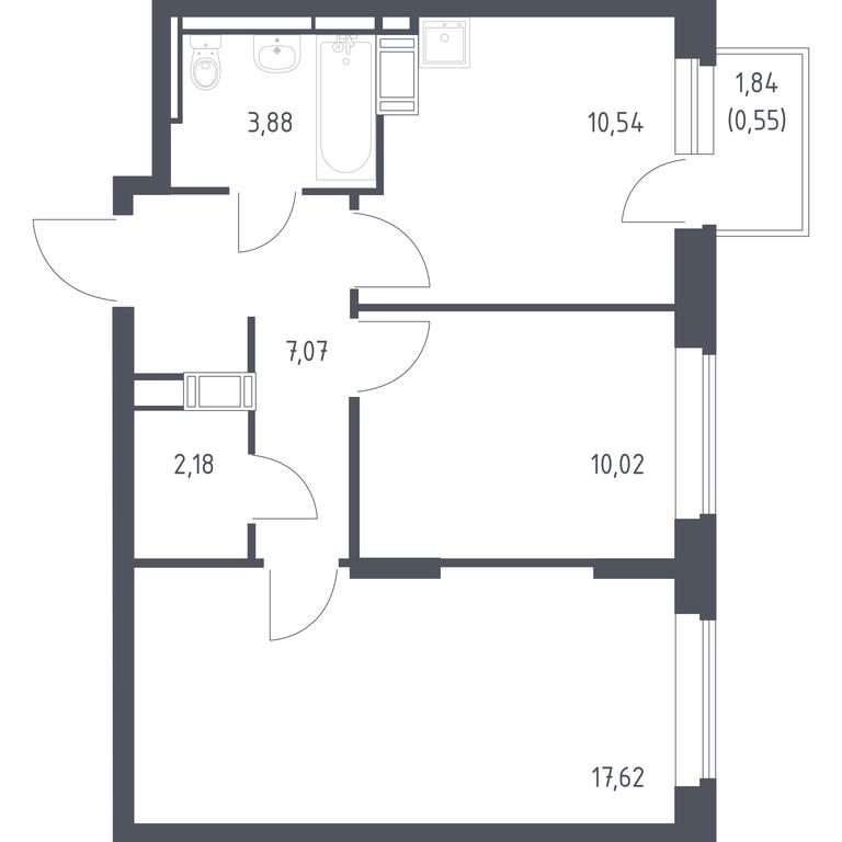 1-BD Apartment Sale, 51.86 sq. m. at Bolshoe Putilkovo, Prostornaya ulitsa, 1, Putilkovo Village, Krasnogorsk City District, Moscow Region, Russia #1 1-BD Apartment Sale, 51.86 sq. m. at Bolshoe Putilkovo, Prostornaya ulitsa, 1, Putilkovo Village, Krasnogorsk City District, Moscow Region, Russia #1