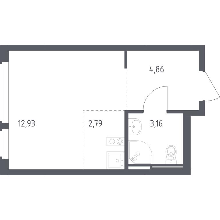 Apartment Sale, 23.74平方米 at Ostafevo, Ostafyevskoe Highway, 12к1, Ryazanovskoe Settlement, Moscow, Russia #1