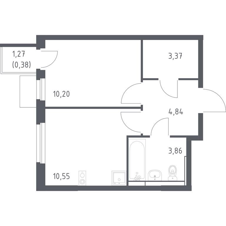 Apartment Sale, 33.2平方米 at Mytishchi Park, Silikatnaya ulitsa, 41к3, Mytischi, Moscow Region, Russia #1 Apartment Sale, 33.2平方米 at Mytishchi Park, Silikatnaya ulitsa, 41к3, Mytischi, Moscow Region, Russia #1