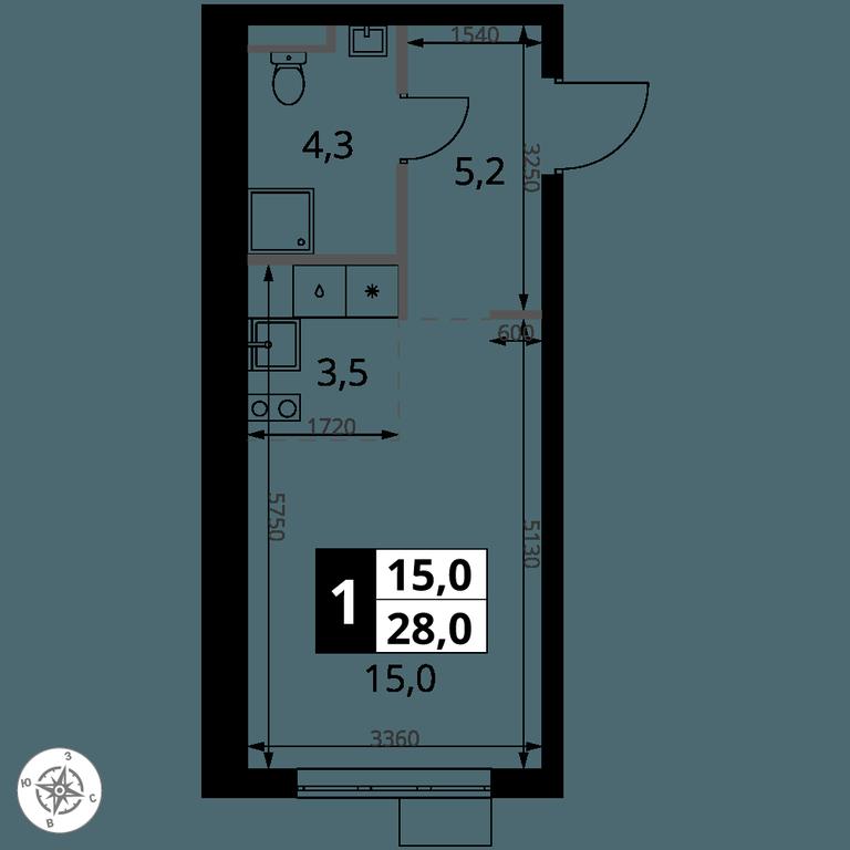 Apartment Sale, 28 sq. m. at 1 Yasenevskij, Kvartal № 24, Mosrentgen Settlement, Moscow, Russia #1 Apartment Sale, 28 sq. m. at 1 Yasenevskij, Kvartal № 24, Mosrentgen Settlement, Moscow, Russia #1