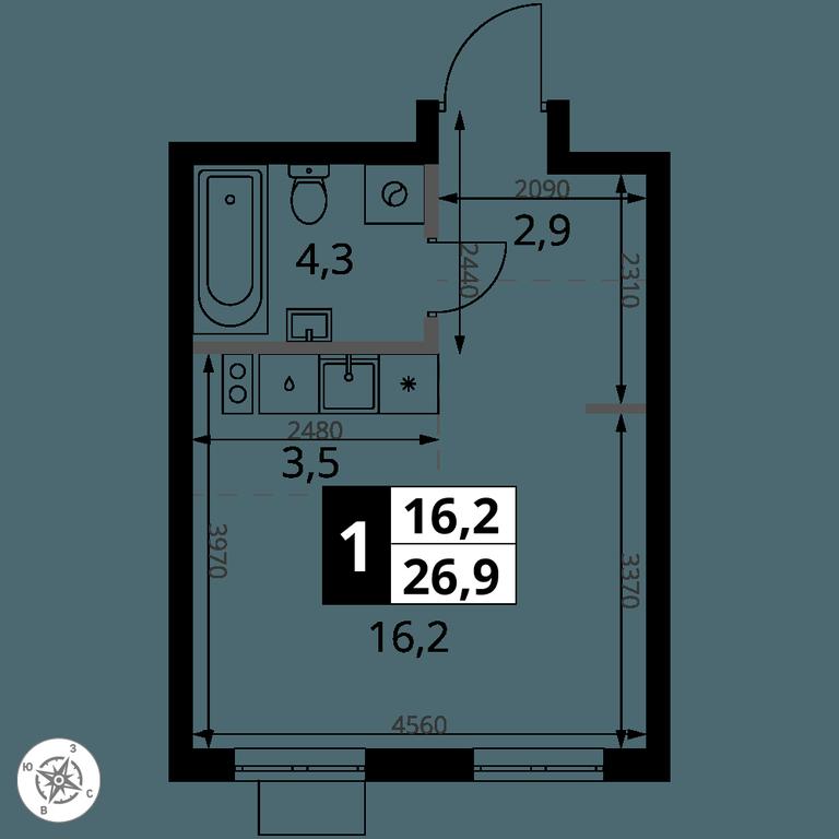Apartment Sale, 26.9 sq. m. at 1 Yasenevskij, Kvartal № 24, Mosrentgen Settlement, Moscow, Russia #1 Apartment Sale, 26.9 sq. m. at 1 Yasenevskij, Kvartal № 24, Mosrentgen Settlement, Moscow, Russia #1