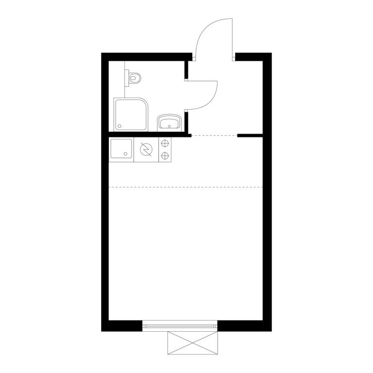 Apartment Sale, 21.8 sq. m. at Ilinskie Luga, Zapovednaya Street, 1, posyolok Ilyinskoye-Usovo, Krasnogorsk City District, Moscow Region, Russia #1