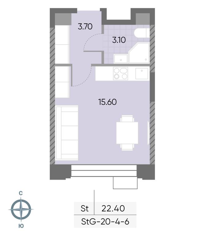 Apartment Sale, 22.4 sq. m. at Wave, Borisovskye Prudy Street, 1Б, Moscow, Russia #1 Apartment Sale, 22.4 sq. m. at Wave, Borisovskye Prudy Street, 1Б, Moscow, Russia #1