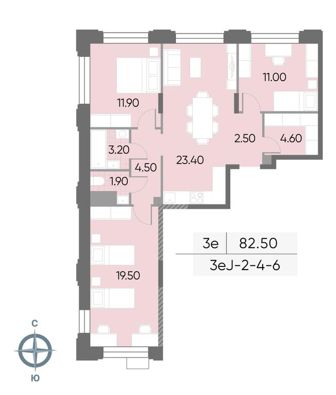 3-BD Apartment Sale, 82.5 sq. m. at Wave, Borisovskye Prudy Street, 1Б, Moscow, Russia #2