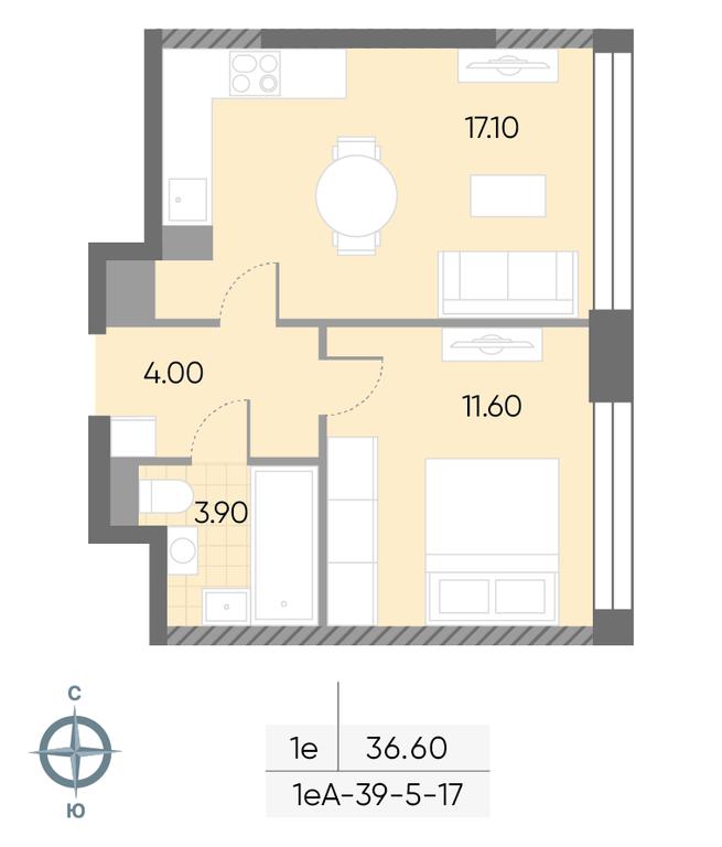 1-BD Apartment Sale, 36.6 sq. m. at Wave, Borisovskye Prudy Street, 1Б, Moscow, Russia #2 1-BD Apartment Sale, 36.6 sq. m. at Wave, Borisovskye Prudy Street, 1Б, Moscow, Russia #2