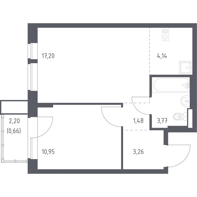 Apartment Sale, 41.46平方米 at Kvartal Aviatorov, ulitsa Koldunova, Aviatorov Microdistrict, Balashikha, Moscow Region, Russia #1 Apartment Sale, 41.46平方米 at Kvartal Aviatorov, ulitsa Koldunova, Aviatorov Microdistrict, Balashikha, Moscow Region, Russia #1