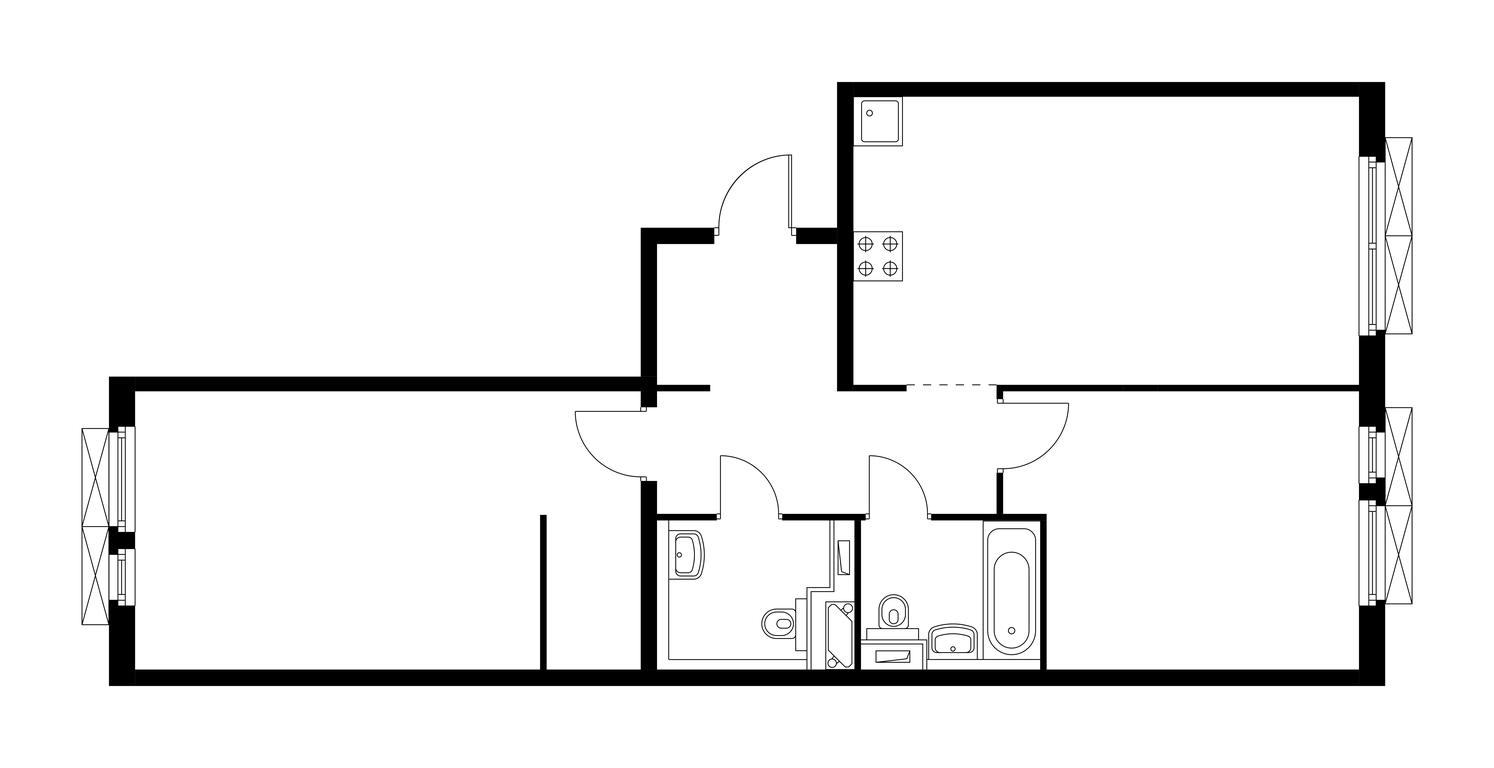 2-BD Apartment Sale, 72.4 sq. m. at Sheremetevskiy, Skladochnaya Street, 6к1, Moscow, Russia #1 2-BD Apartment Sale, 72.4 sq. m. at Sheremetevskiy, Skladochnaya Street, 6к1, Moscow, Russia #1