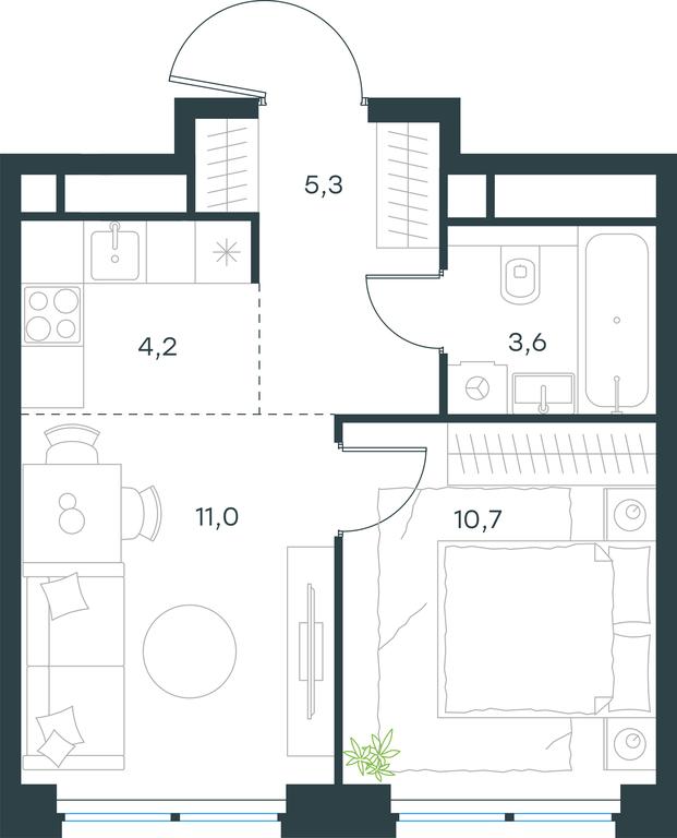 1-BD Apartment Sale, 34.8平方米 at Level Zvenigorodskaya, 3rd Silikatny Drive, 6к1, Moscow, Russia #1 1-BD Apartment Sale, 34.8平方米 at Level Zvenigorodskaya, 3rd Silikatny Drive, 6к1, Moscow, Russia #1