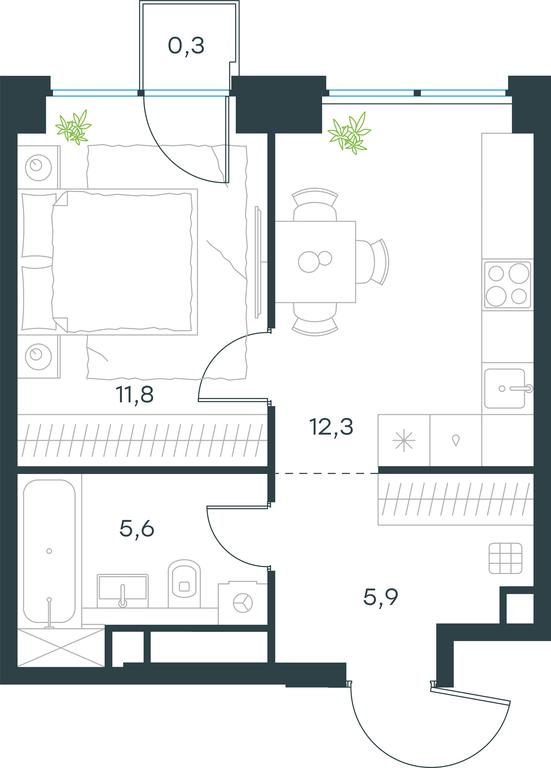 Apartment Sale, 35.9平方米 at Level Zvenigorodskaya, 3rd Silikatny Drive, 6к1, Moscow, Russia #1 Apartment Sale, 35.9平方米 at Level Zvenigorodskaya, 3rd Silikatny Drive, 6к1, Moscow, Russia #1