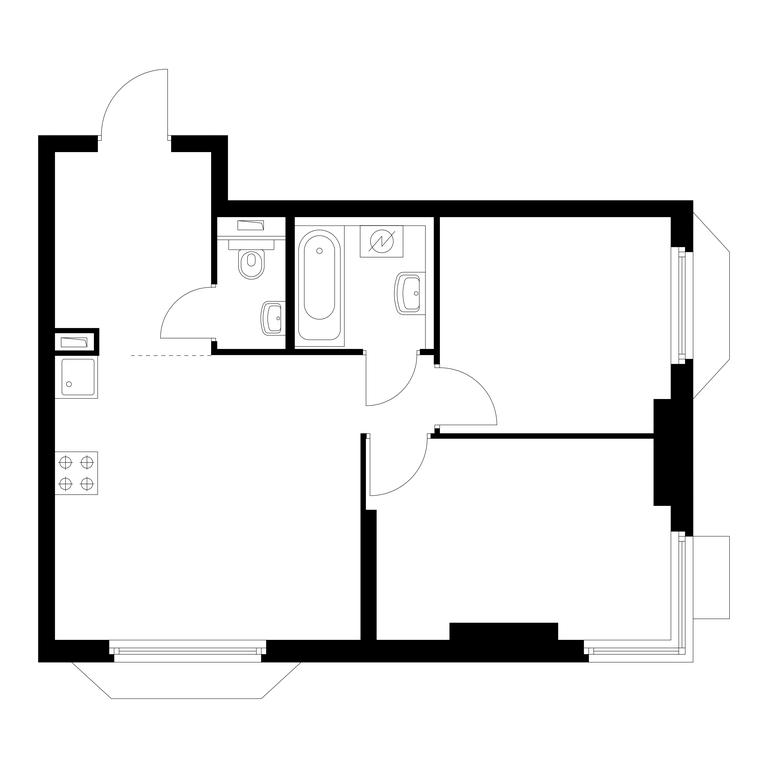 2-BD Apartment Sale, 49.8平方米 at Holland Park, Volokolamskoye Highway, 71/13к1, Moscow, Russia #2 2-BD Apartment Sale, 49.8平方米 at Holland Park, Volokolamskoye Highway, 71/13к1, Moscow, Russia #2