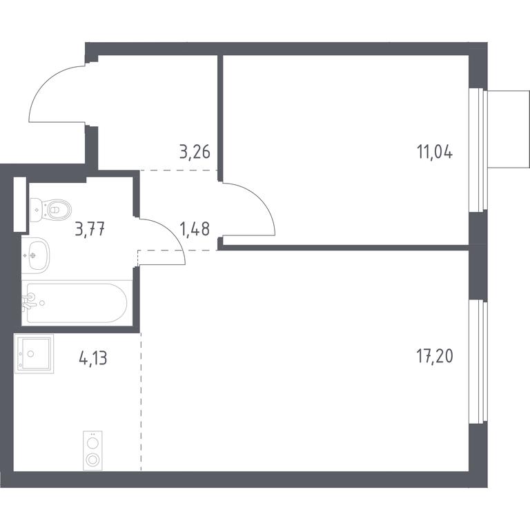 Apartment Sale, 40.88 sq. m. at Gorki Park, Shkolnaya ulitsa, 2, derevnya Korobovo, Leninskiy City District, Moscow Region, Russia #1 Apartment Sale, 40.88 sq. m. at Gorki Park, Shkolnaya ulitsa, 2, derevnya Korobovo, Leninskiy City District, Moscow Region, Russia #1