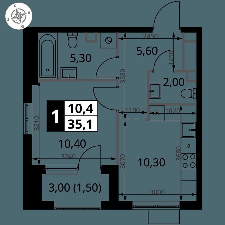1-BD Apartment Sale, 35.1 sq. m. at 1 Himkinskij, zhiloy kompleks 1-y Khimkinskiy, kvartal Mezhdunarodny, mikrorayon Klyazma-Starbeyevo, Khimki, Moscow Region, Russia #2 1-BD Apartment Sale, 35.1 sq. m. at 1 Himkinskij, zhiloy kompleks 1-y Khimkinskiy, kvartal Mezhdunarodny, mikrorayon Klyazma-Starbeyevo, Khimki, Moscow Region, Russia #2