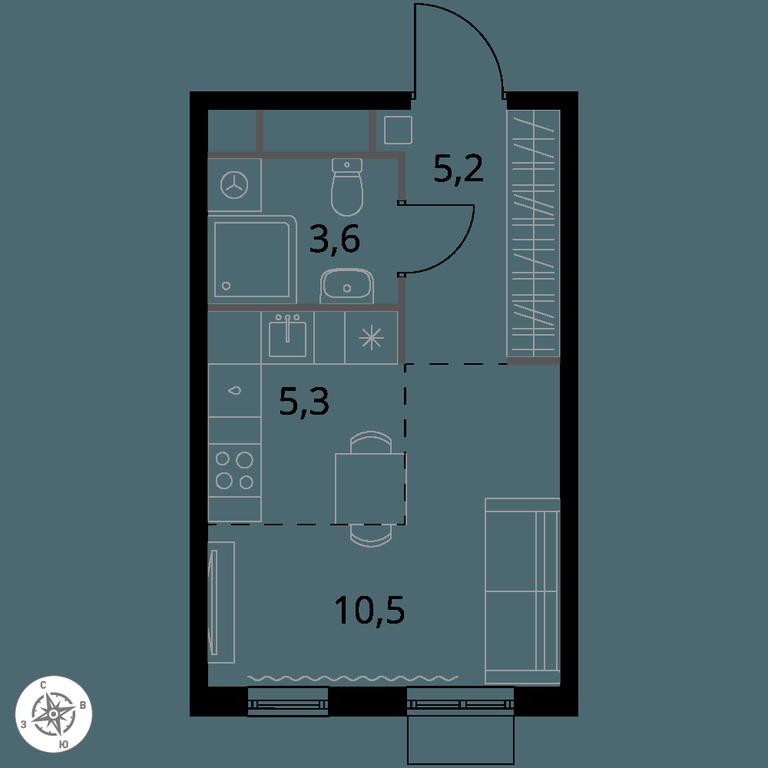Apartment Sale, 24.6 sq. m. at 1 Himkinskij, zhiloy kompleks 1-y Khimkinskiy, kvartal Mezhdunarodny, mikrorayon Klyazma-Starbeyevo, Khimki, Moscow Region, Russia #1 Apartment Sale, 24.6 sq. m. at 1 Himkinskij, zhiloy kompleks 1-y Khimkinskiy, kvartal Mezhdunarodny, mikrorayon Klyazma-Starbeyevo, Khimki, Moscow Region, Russia #1