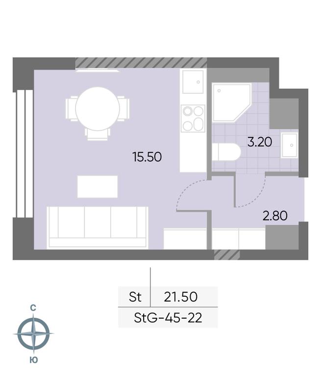 Apartment Sale, 21.5 sq. m. at Wave, Borisovskye Prudy Street, 1Б, Moscow, Russia #2 Apartment Sale, 21.5 sq. m. at Wave, Borisovskye Prudy Street, 1Б, Moscow, Russia #2