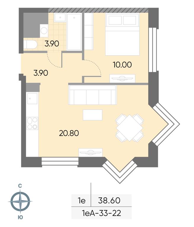 Продажа 1-комн. квартиры, 38,6 м² в ЖК «Вейв (Wave)», улица Борисовские Пруды, 1Б, Москва, Россия #1 Продажа 1-комн. квартиры, 38,6 м² в ЖК «Вейв (Wave)», улица Борисовские Пруды, 1Б, Москва, Россия #1