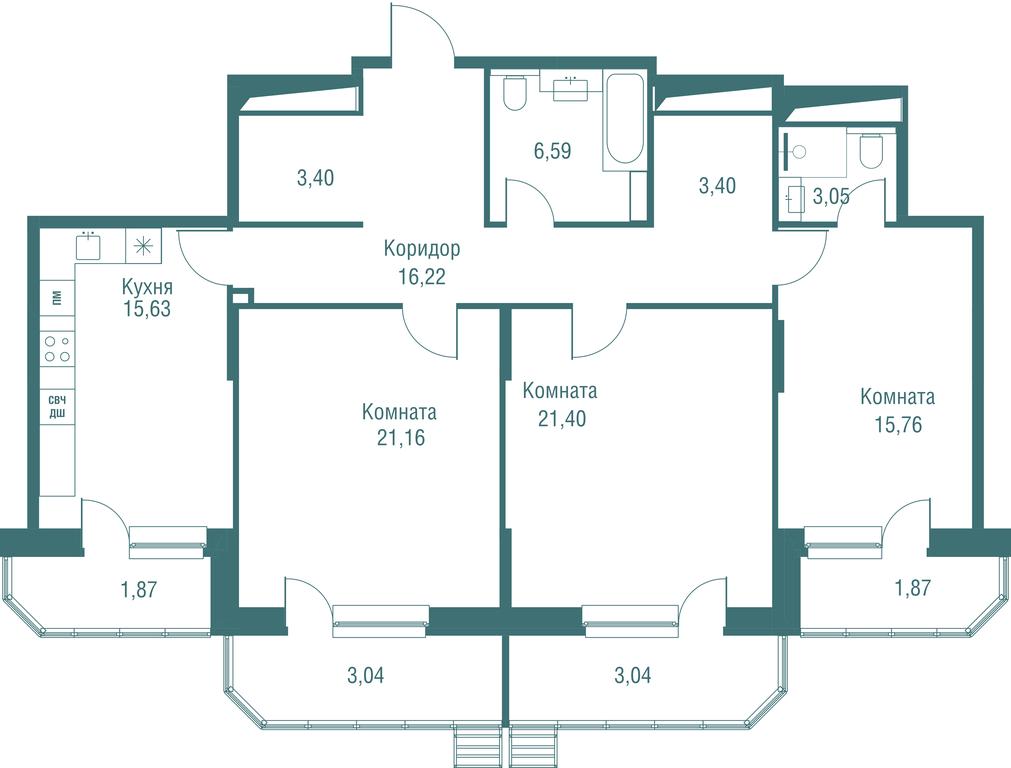 3-BD Apartment Sale, 116.43 sq. m. at Odinburg, Severnaya Street, 11, Odintsovo, Moscow Region, Russia #1 3-BD Apartment Sale, 116.43 sq. m. at Odinburg, Severnaya Street, 11, Odintsovo, Moscow Region, Russia #1