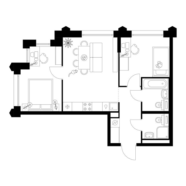 2-BD Apartment Sale, 50.3 sq. m. at Businovskiy Park, Izhorskaya Street, 6с5, Moscow, Russia #1 2-BD Apartment Sale, 50.3 sq. m. at Businovskiy Park, Izhorskaya Street, 6с5, Moscow, Russia #1