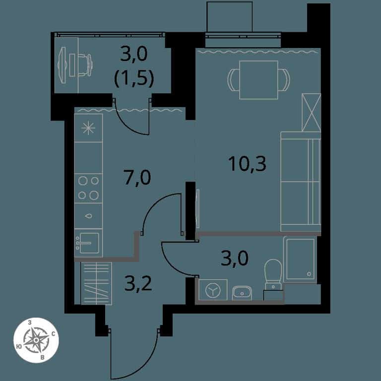 Apartment Sale, 25平方米 at Pervy Yuzhny, zhiloy kompleks Pervy Yuzhny, Leninskiy City District, Moscow Region, Russia #1 Apartment Sale, 25平方米 at Pervy Yuzhny, zhiloy kompleks Pervy Yuzhny, Leninskiy City District, Moscow Region, Russia #1