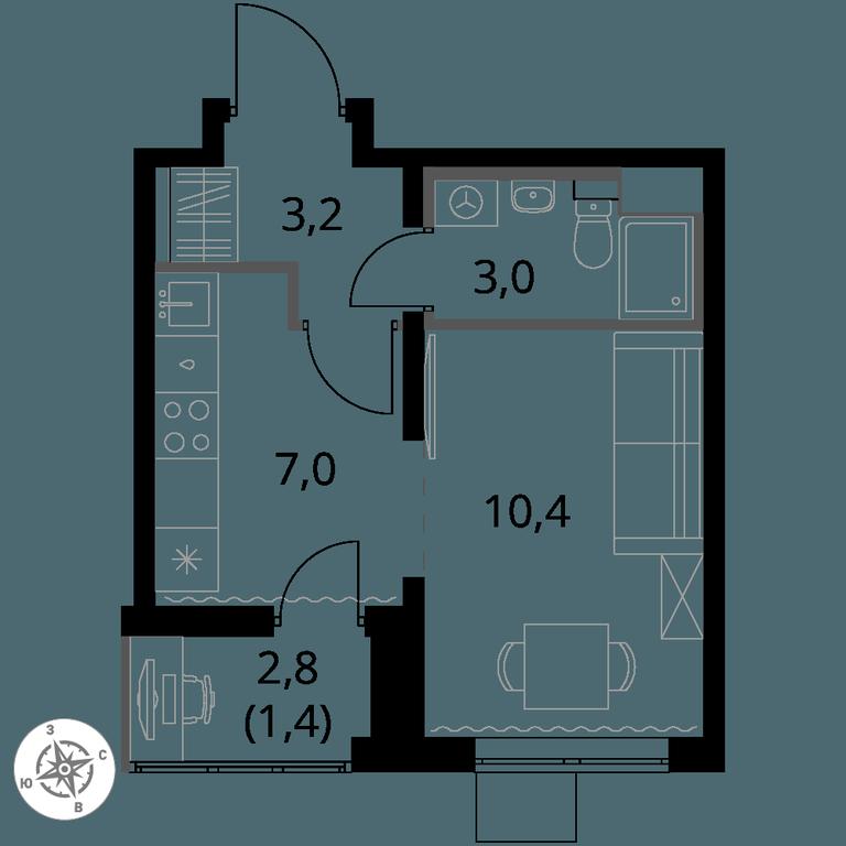 Apartment Sale, 25平方米 at Pervy Yuzhny, zhiloy kompleks Pervy Yuzhny, Leninskiy City District, Moscow Region, Russia #1 Apartment Sale, 25平方米 at Pervy Yuzhny, zhiloy kompleks Pervy Yuzhny, Leninskiy City District, Moscow Region, Russia #1