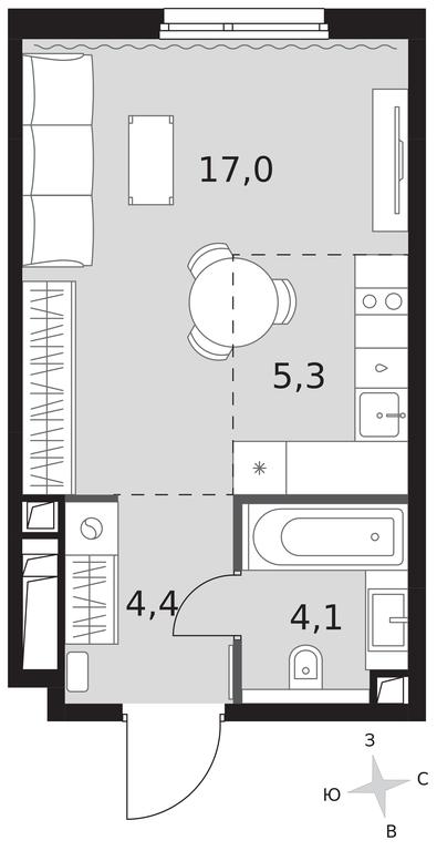 Apartment Sale, 30.8 sq. m. at Sydney City, Shenogina Street, 2, Moscow, Russia #1 Apartment Sale, 30.8 sq. m. at Sydney City, Shenogina Street, 2, Moscow, Russia #1